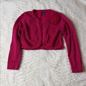 GAP Toddler Girls Fuchsia Knit Cardigan